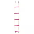 Plastový lanový rebrík  5 priečkový - ružový