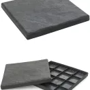 Gumový nášľap - kameň štvorec 30x30, šedá