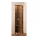 Saunové dvere 6x19 3R, bronz,  586x1890 mm