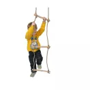 Drevené 5-priečkový lanový rebrík.  