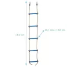 Plastový lanový rebrík  5 priečkový - sv. modrá