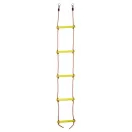 Plastový lanový rebrík  5 priečkový - žltý