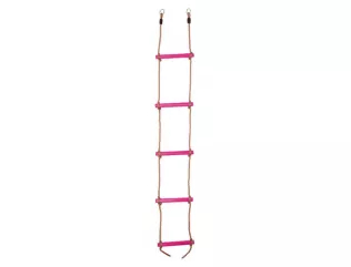 Plastový lanový rebrík  5 priečkový - ružový
