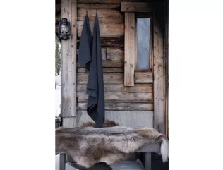 RENTO osuška do sauny 50x70 cm, šedočierna