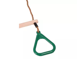 JF Hrazda s kruhmi - zelená Wooden Ring trapeze