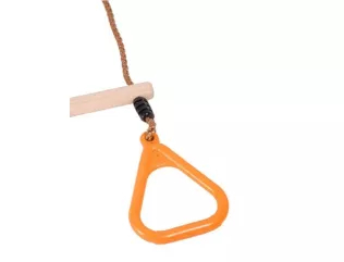 Hrazda s kruhmi - orange Wooden Ring trapeze
