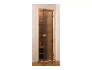 Saunové dvere 6x19 3R, bronz,  586x1890 mm