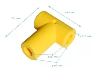 Lanová spojka T pr. 16 mm, žltá