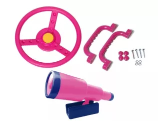 SET - volant, madlo, teleskop LUX - ružový
