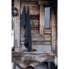 RENTO osuška do sauny 50x70 cm, šedočierna