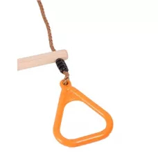 Hrazda s kruhmi - orange Wooden Ring trapeze