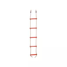 Plastový lanový rebrík  5 priečkový - červený